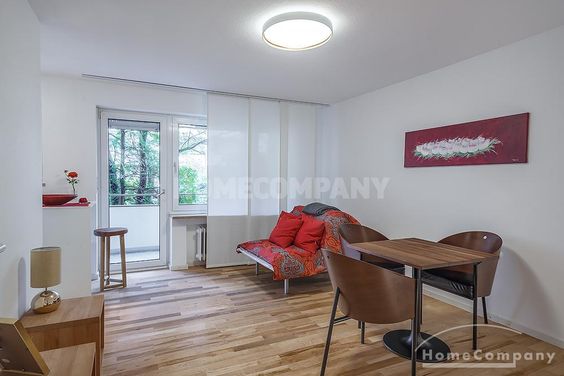 Helles, möbliertes 1-Zimmer-Apartment mit Balkon