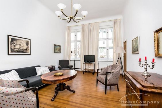 Große und helle 3 Zimmer Altbauwohnung in Berlin Wilmersdorf, möbliert