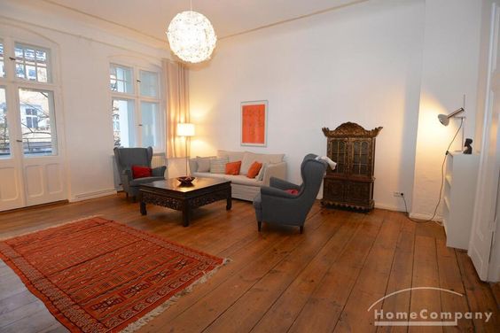 Große 3-Zimmer-Wohnung in Charlottenburg, Altbau möbliert